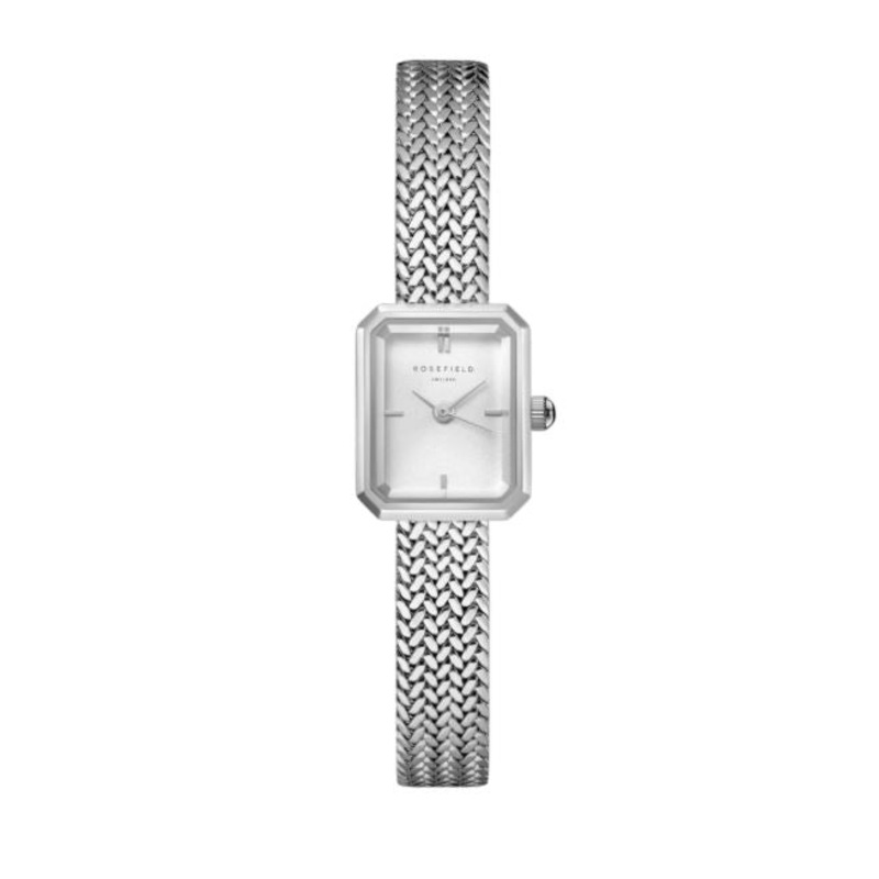 Rosefield Mini Octagon White Dial Stainless Steel Watch MWSMS-M04