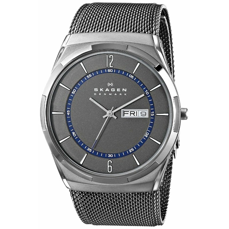 Skagen "Melbye" Grey Titanium With Mesh Strap Mens Watch