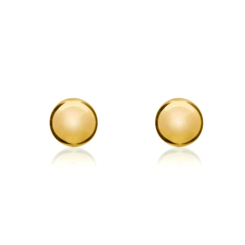 18ct Yellow Gold Polished 6mm Ball Stud Earrings