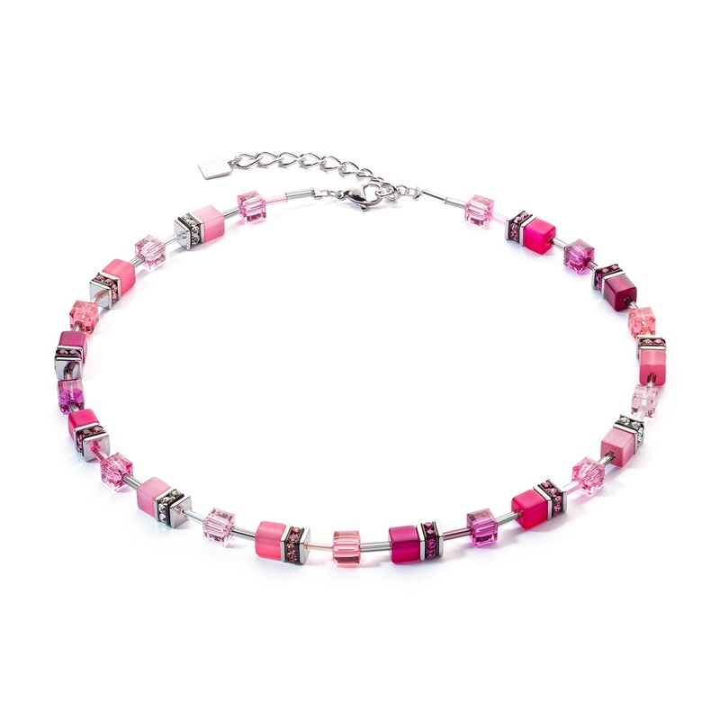 Coeur De Lion GeoCUBE Viva Magenta Iconic Necklace