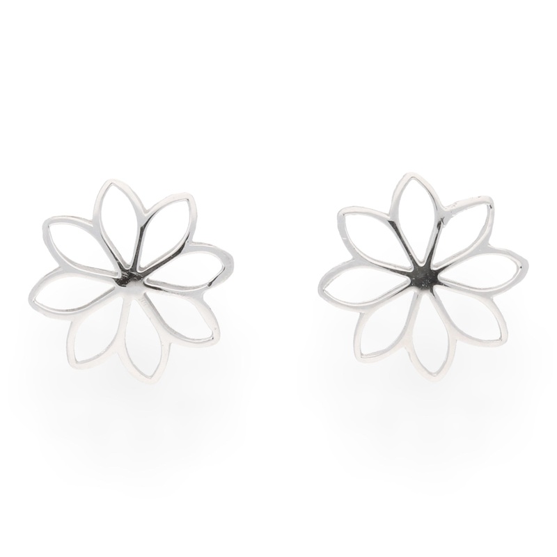 Open Flower Stud Earrings