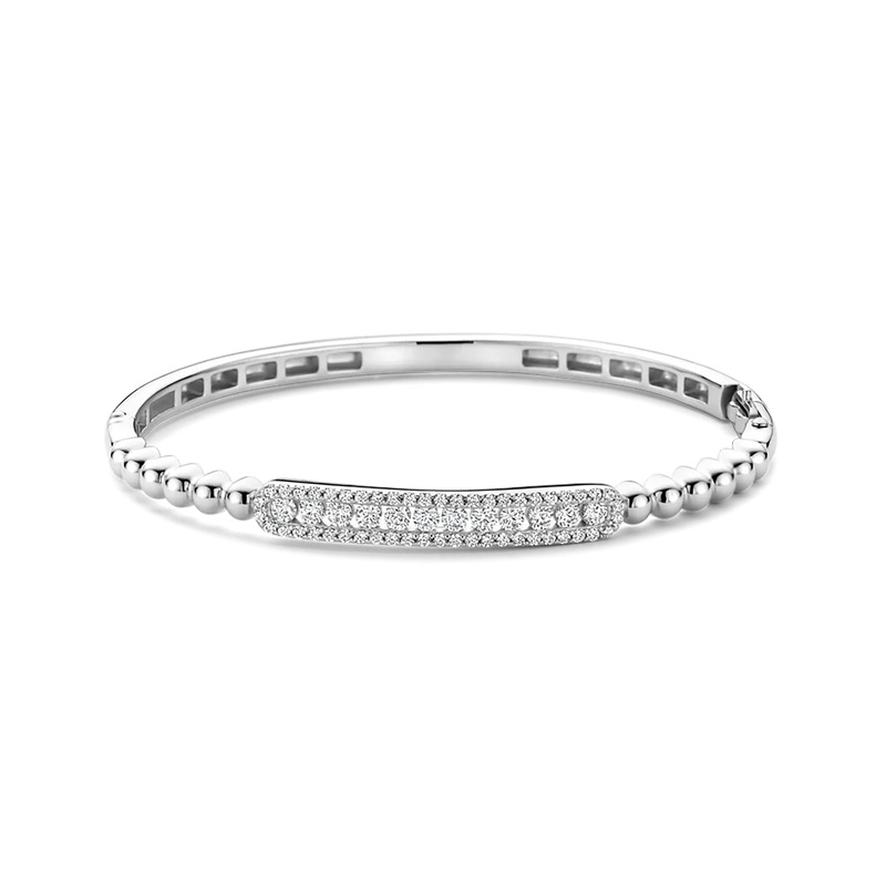 Ti Sento Cubic Zirconia Bar Bangle 23044ZI
