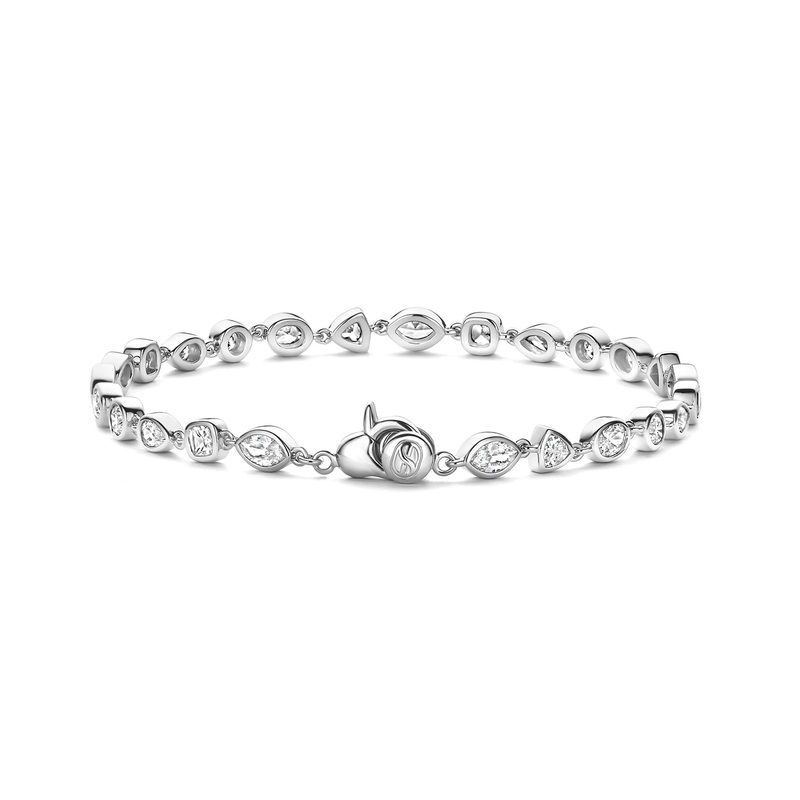 Ti Sento Cubic Zirconia Multi Shape Bracelet 23062ZI