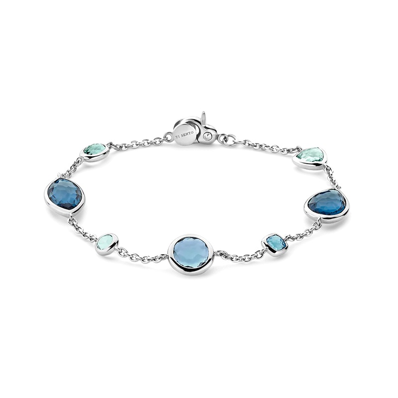 Ti Sento Dark Blue Crystal Multi Shape Bracelet 23063DB