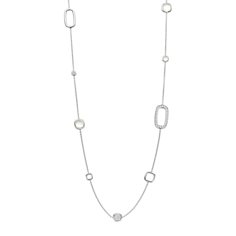 Ti Sento Iridescent Crystal and Cubic Zirconia Long Necklace 34081ZI/80