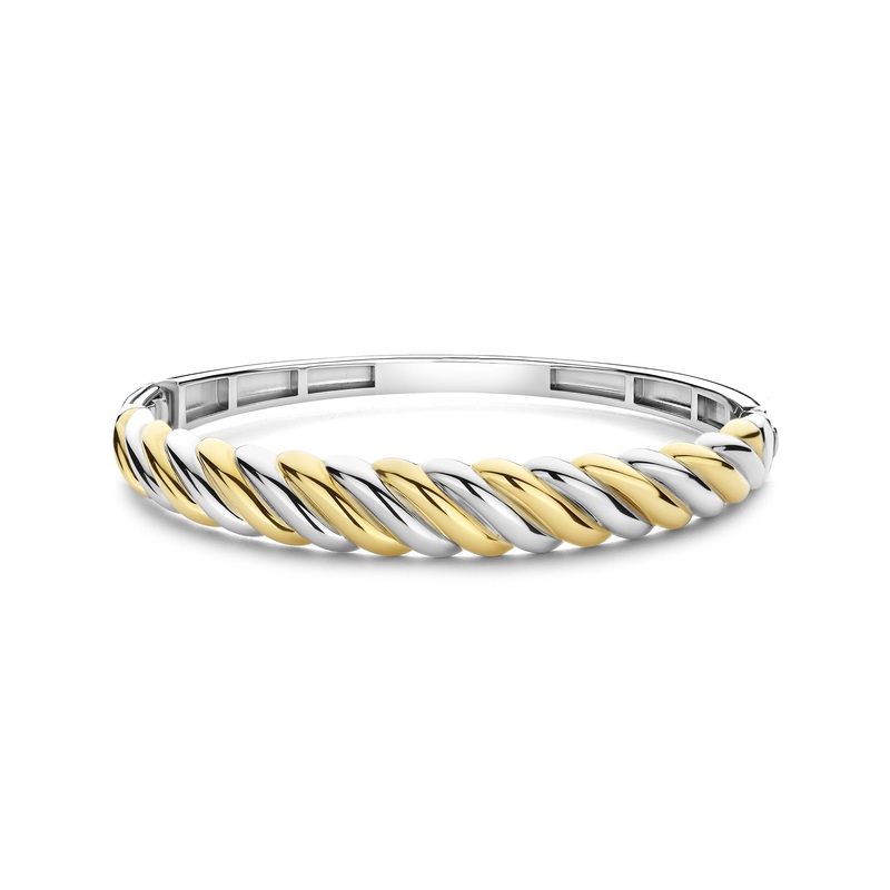 Ti Sento Yellow Gold Plated Twist Bangle 23078SY
