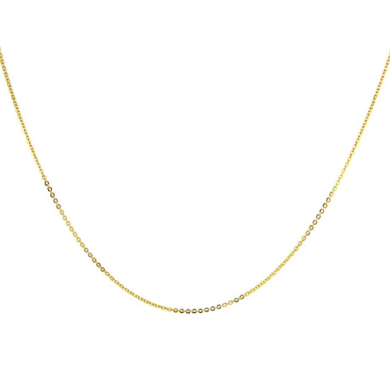 Trace Link 9ct Yellow Gold 18" Chain