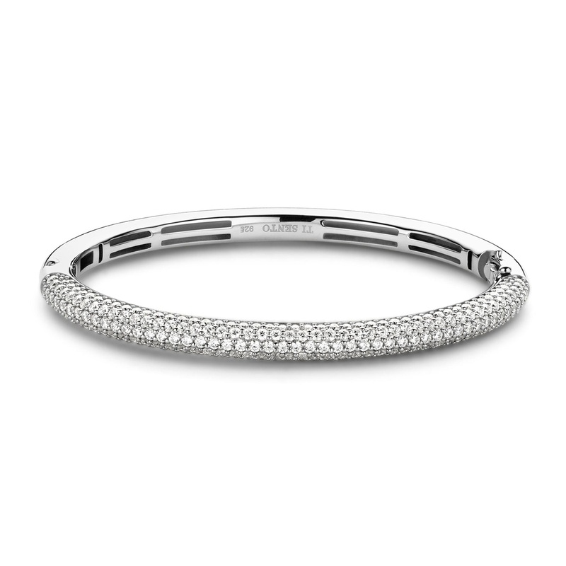 Ti Sento Pav Cubic Zirconia Bangle