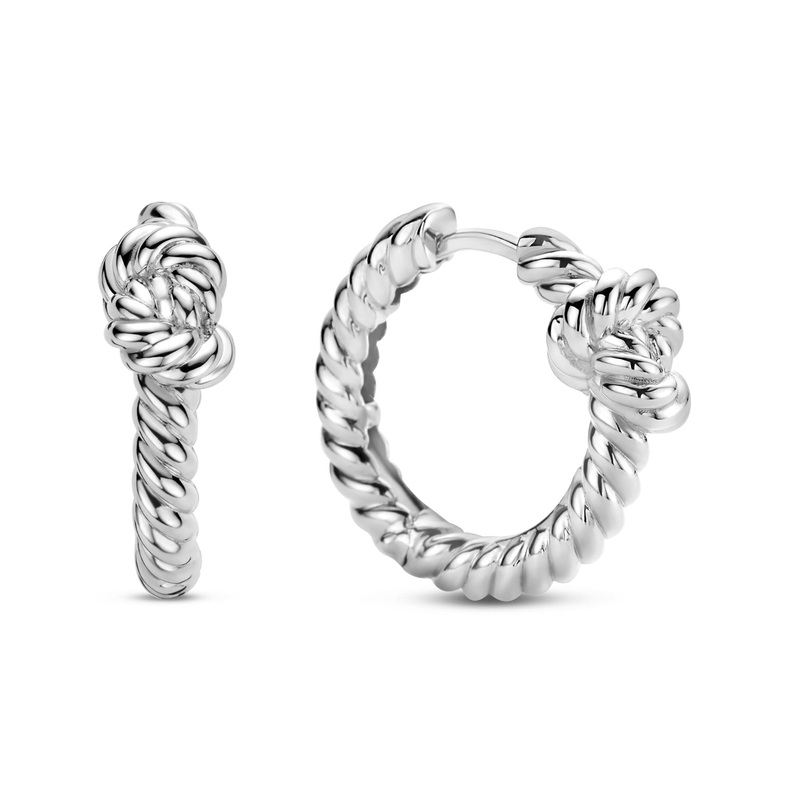 Ti Sento Rope Knot Hoop Earrings