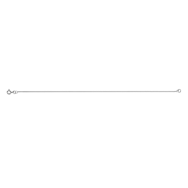 18ct White Gold 16 Inch Curb Link Chain
