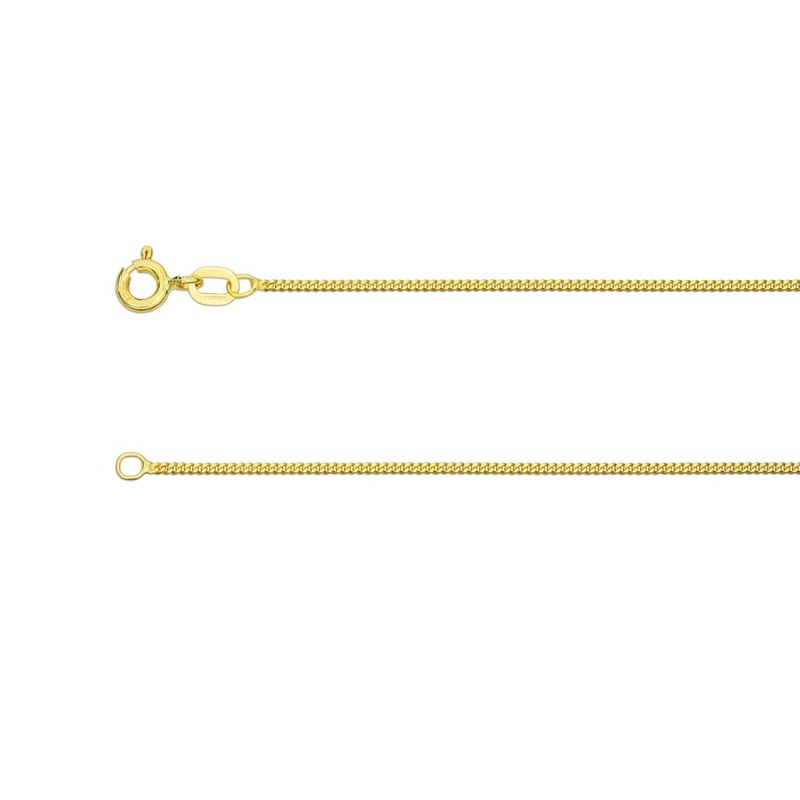 18ct Yellow Gold 16inch Curb Chain