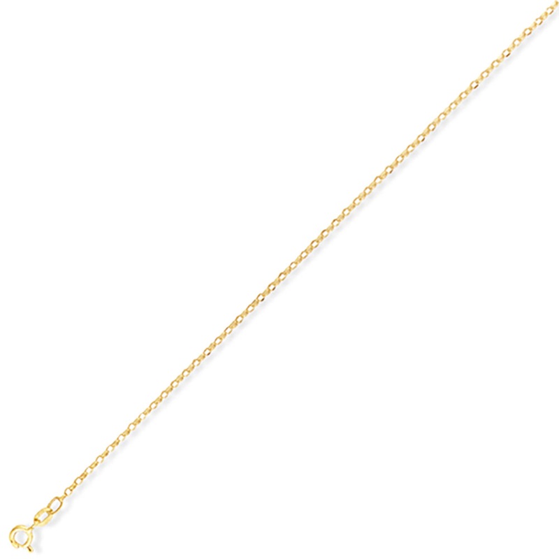 9ct Yellow Gold Diamond-Cut Oval Belcher Chain 18"