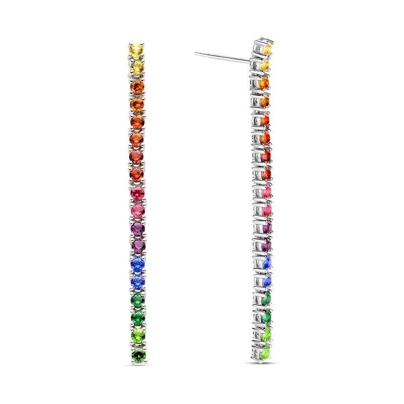 Ti Sento Rainbow Cubic Zirconia Drop Earrings