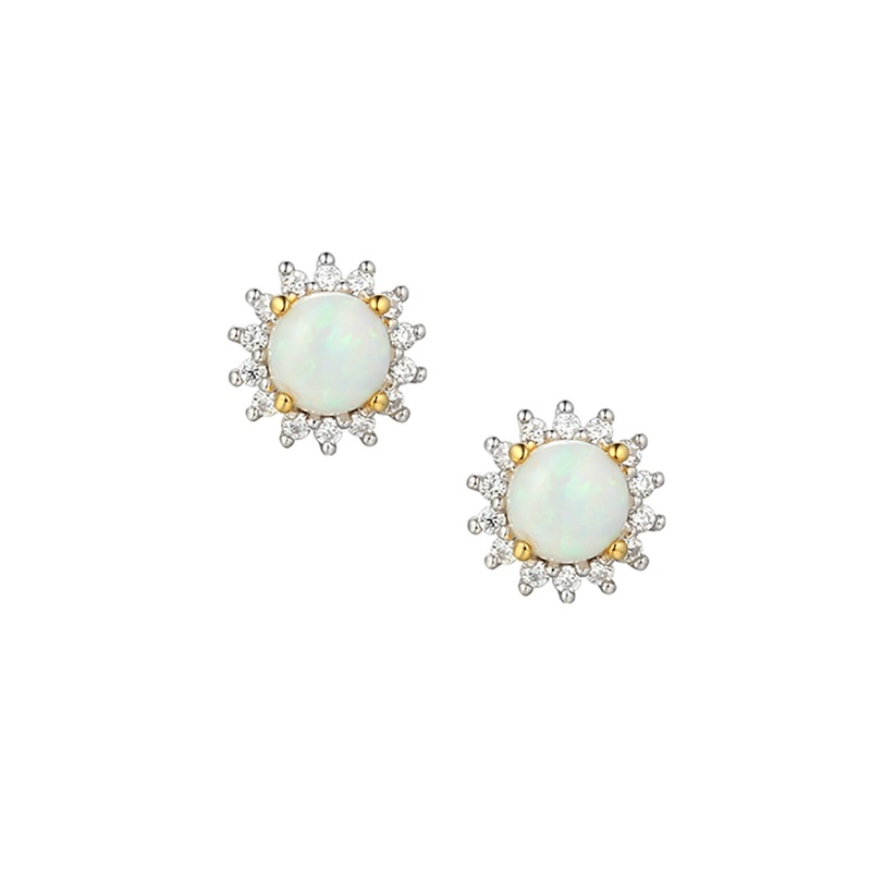 Amore Shimmer Opal Stud Earrings