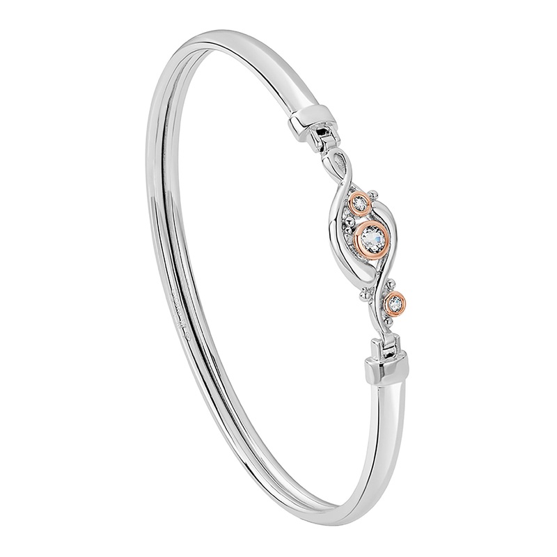 Clogau Pistyll Rhaeadr White Topaz Bangle 3SSWF0347
