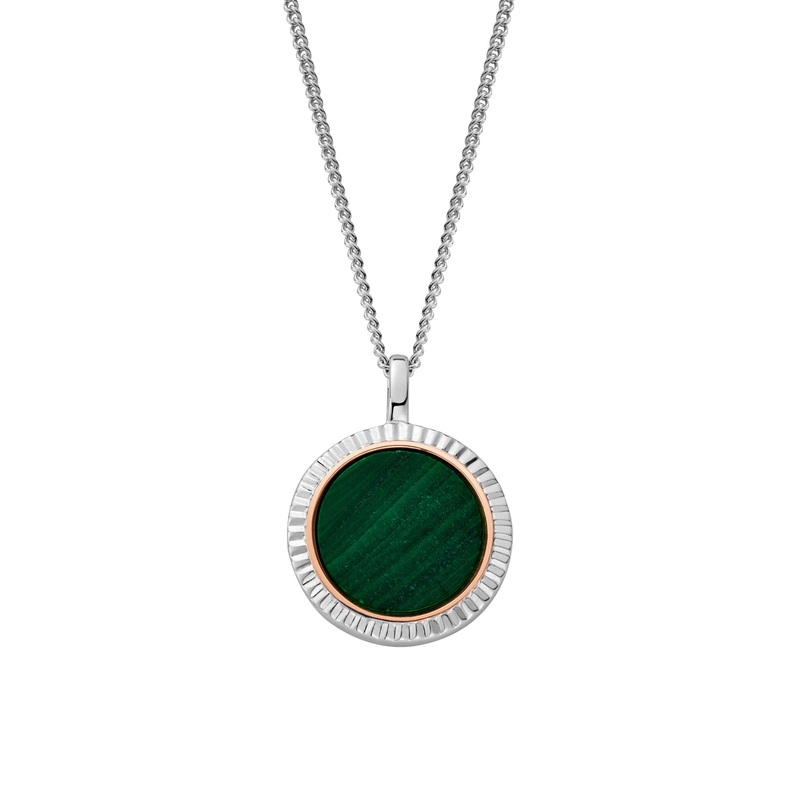 Clogau Reflections of Padarn Malachite Pendant 3SMCH0705