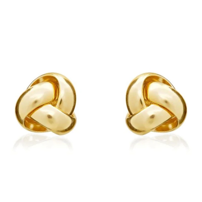 Knot Stud 9ct Yellow Gold Earrings