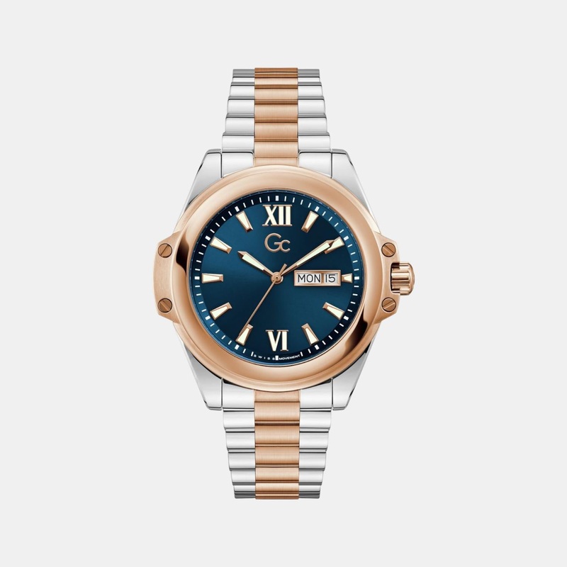 Men Quartz Blue Dial Analog Stainless Steel Watch Z60001G7