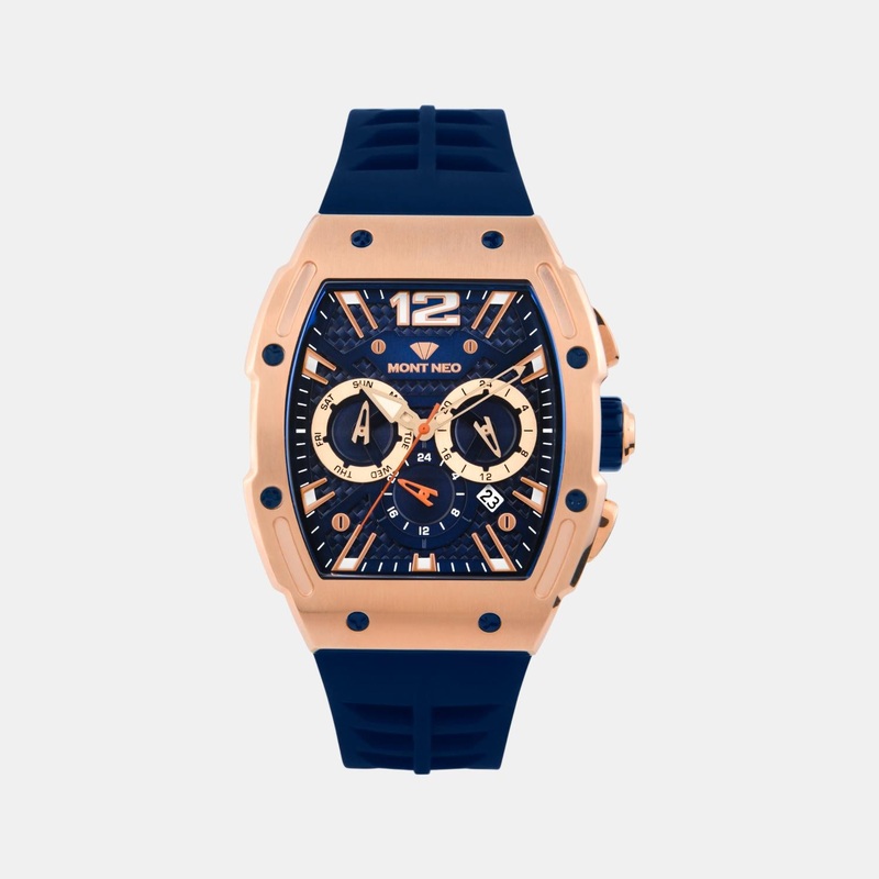Men Quartz Blue Dial Chronograph Stainless Steel Watch G1061C-P3305