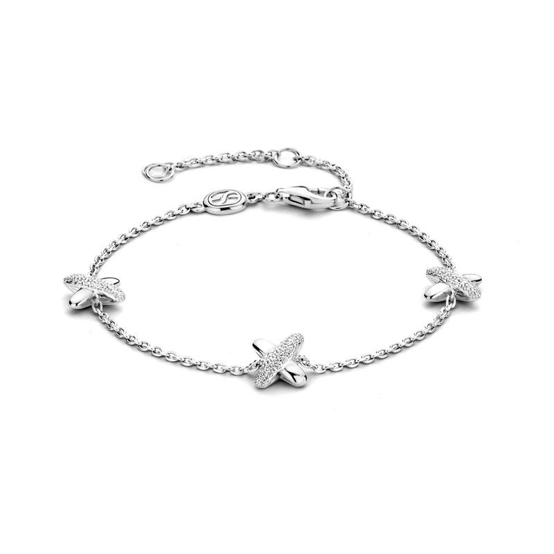 Ti Sento Cubic Zirconia Cross Bracelet 23048ZI