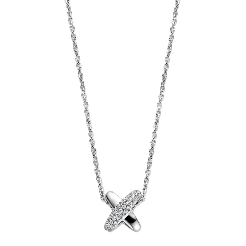 Ti Sento Cubic Zirconia Cross Shape Necklace