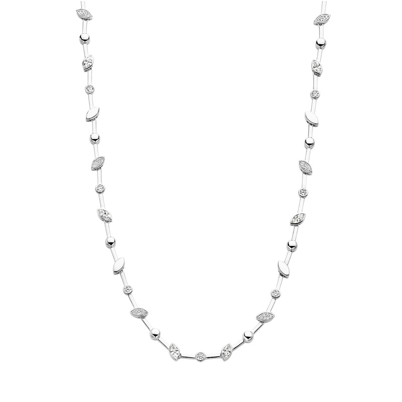 Ti Sento Cubic Zirconia Leaf Necklace 34068ZI/42