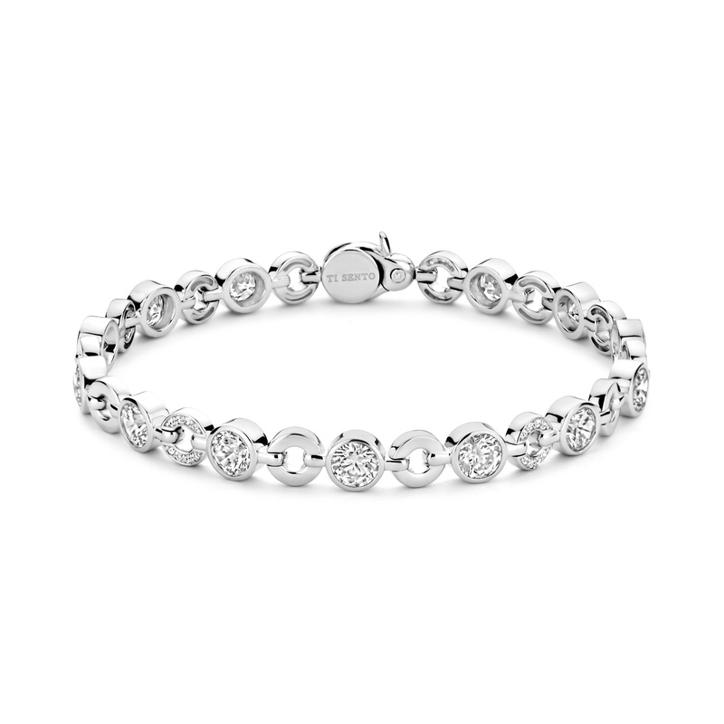 Ti Sento Cubic Zirconia Tennis Bracelet 23054ZI