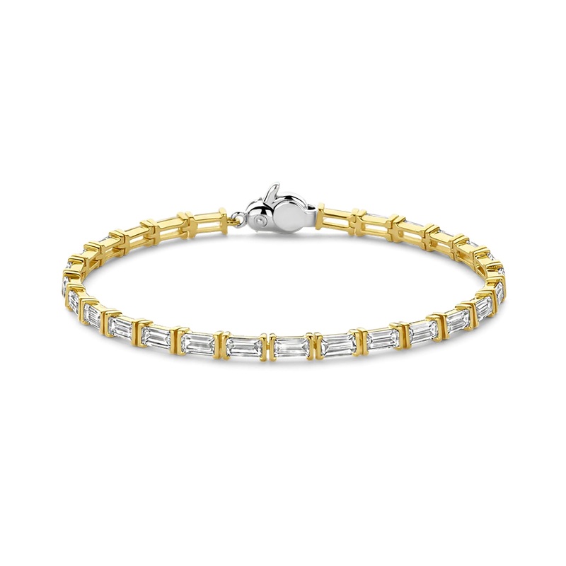 Ti Sento Yellow Gold Plated Cubic Zirconia Tennis Bracelet 23041ZY