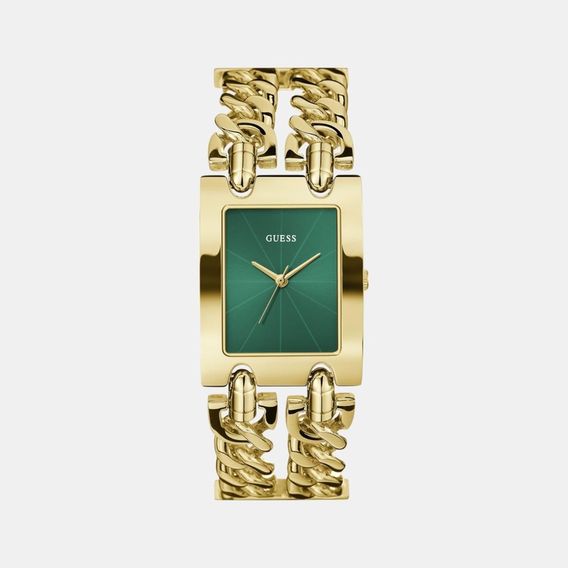 Women Quartz Green Dial Analog Stainless Steel Watch GW0740L2