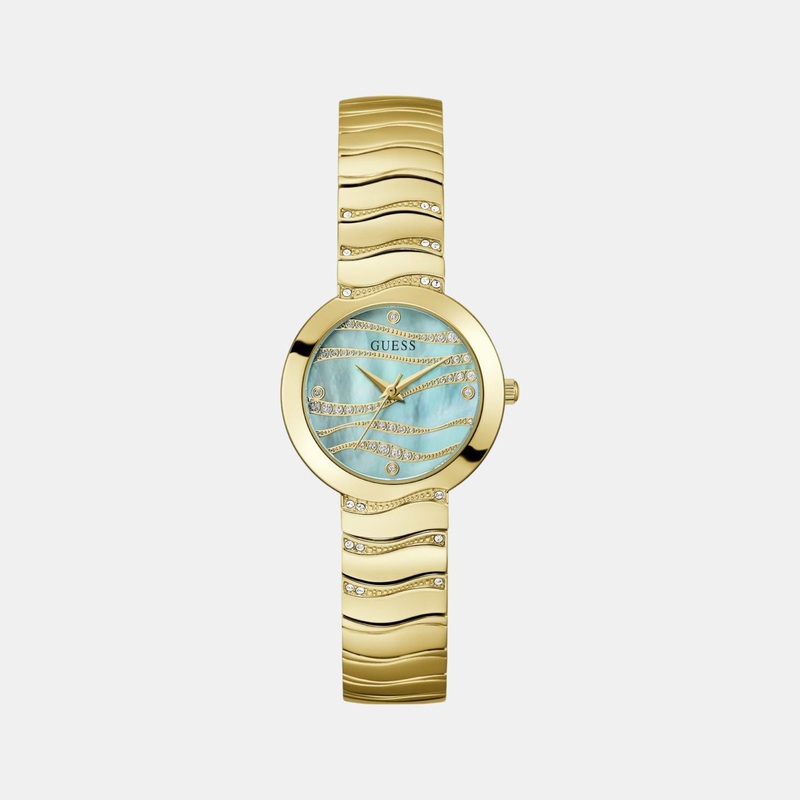 Women Quartz Green Dial Analog Stainless Steel Watch GW0871L2