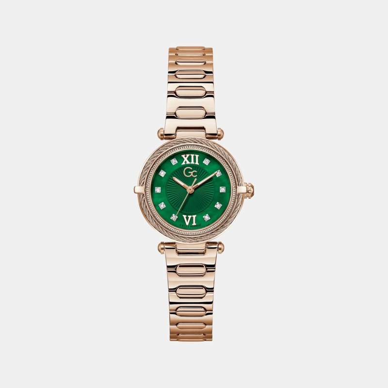 Women Quartz Green Dial Analog Stainless Steel Watch Z57003L9
