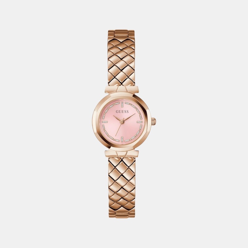 Women Quartz Pink Dial Analog Stainless Steel Watch GW0839L3