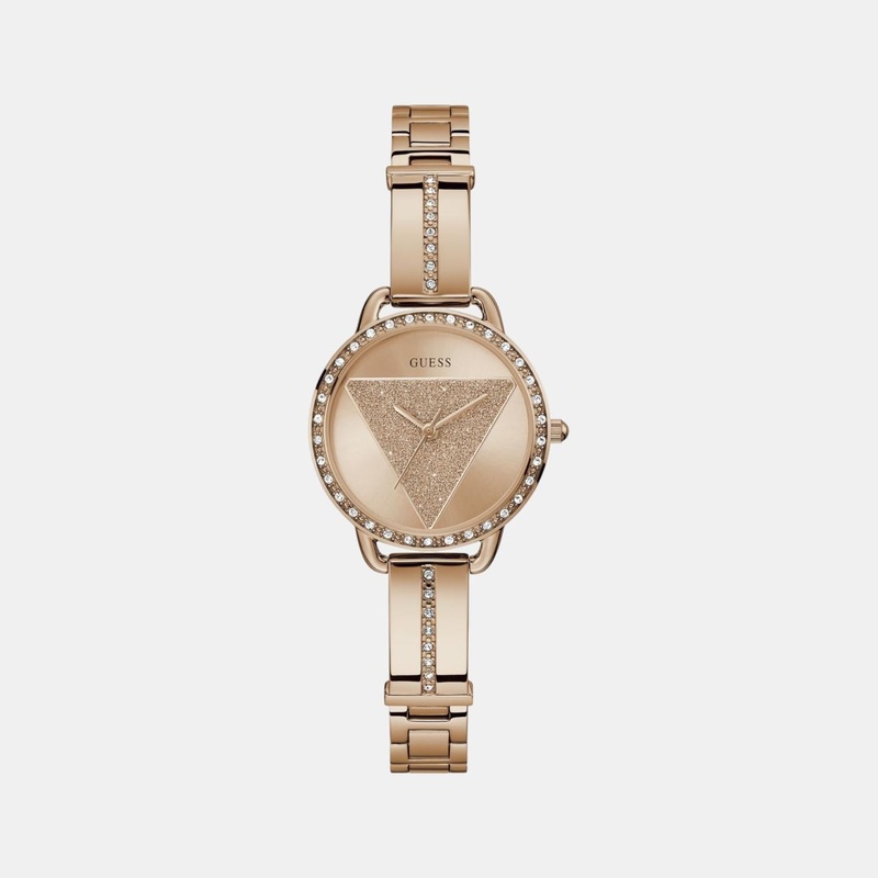 Women Quartz Rose Gold Dial Analog Stainless Steel Watch GW0914L3