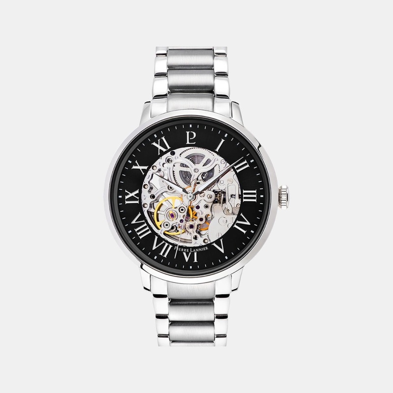 Automatic Men Automatic Black Dial Analog Stainless Steel Watch 317B131