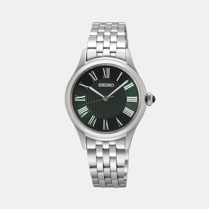 Classic Women Quartz Green Dial Analog Stainless Steel SUR611P1