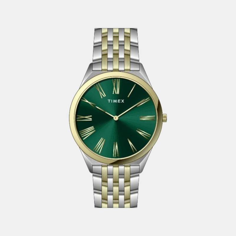 Connoisseur Men Quartz Green Dial Analog Stainless Steel Watch TWEG27903