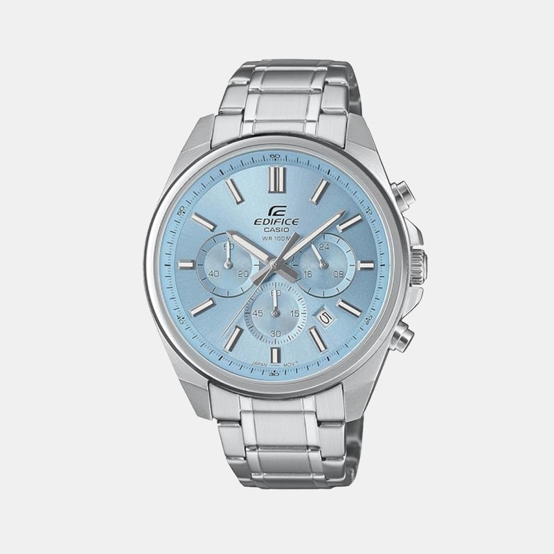 Edifice Men Quartz Blue Dial Chronograph Stainless Steel Watch EFV-650D-2BVUDF - ED659