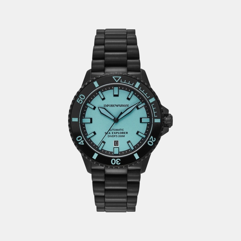 Men Mechanical Blue Dial Analog Stainless Steel Watch AR60084