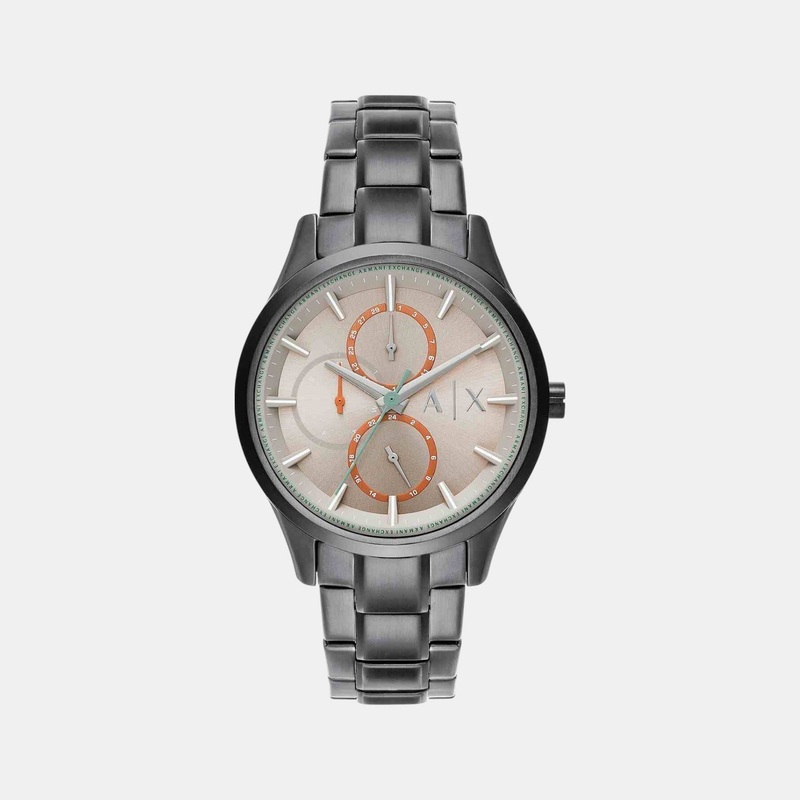 Men Quartz Brown Dial Chronograph Stainless Steel Watch AX1880