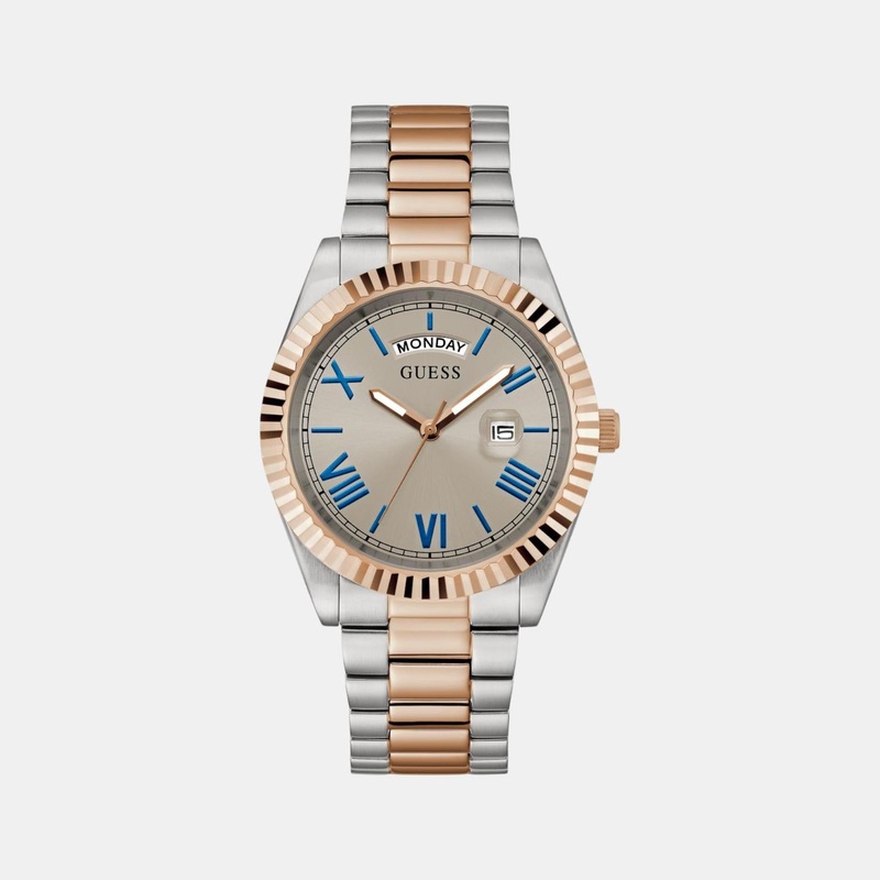 Men Quartz Grey Dial Analog Stainless Steel Watch GW0265G13