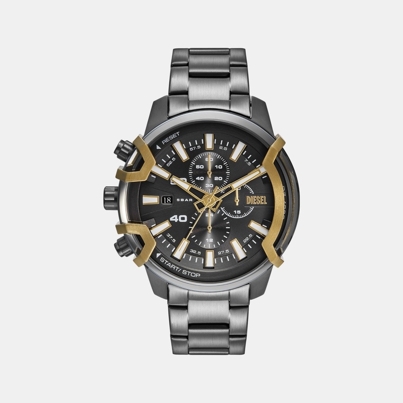 Men Quartz Grey Dial Chronograph Stainless Steel Watch DZ4668