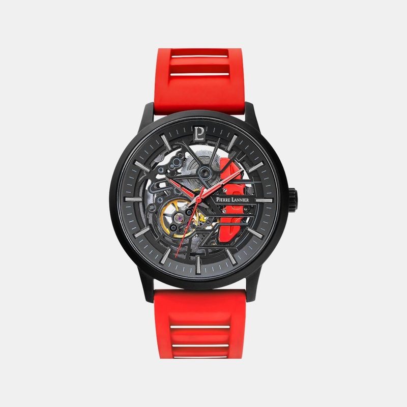 Paddock Men Automatic Black Dial Analog Rubber Watch 341A459