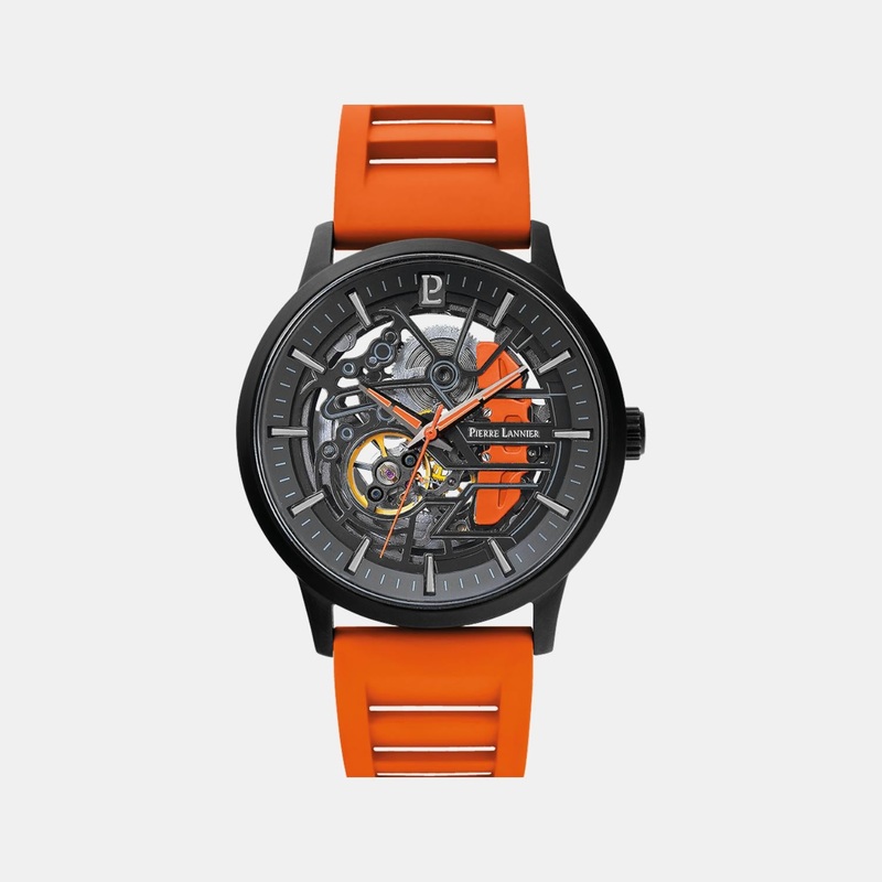 Paddock Men Automatic Black Dial Analog Rubber Watch 341A499