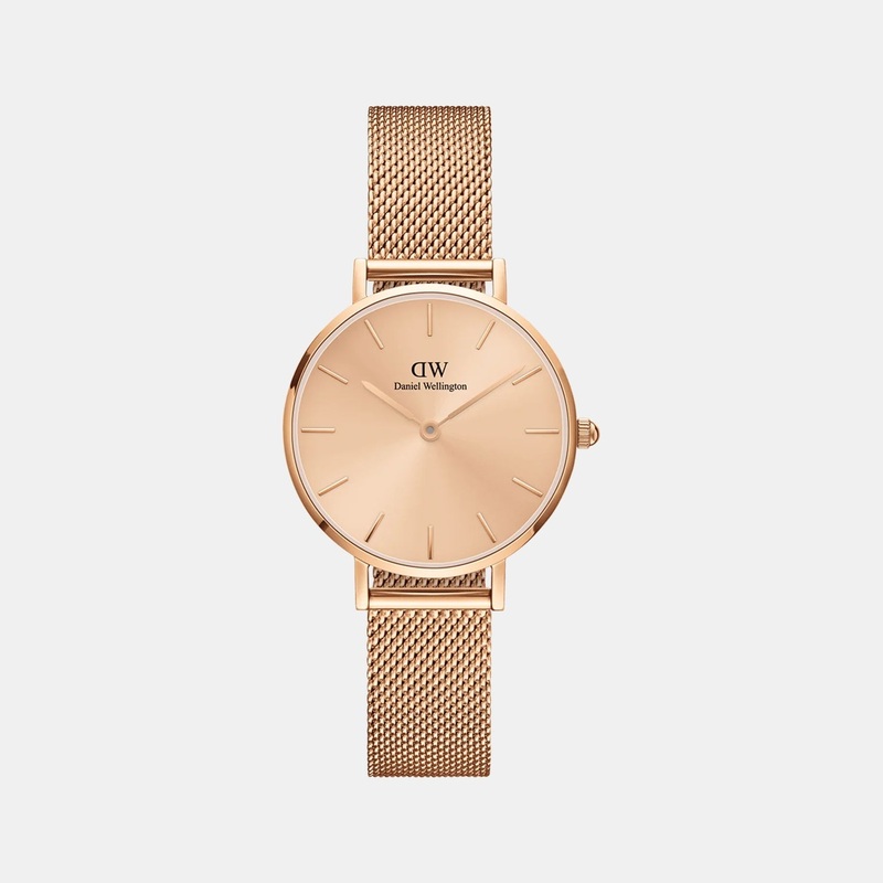 Petite Women Rose Gold Analog Stainless Steel Watch DW00100471K
