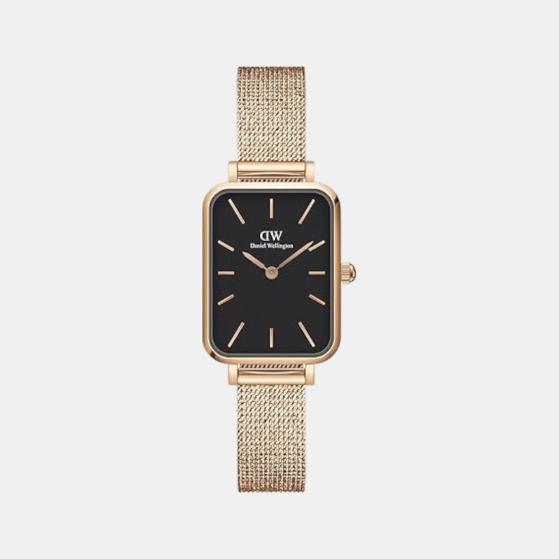 Quadro Women Black Analog Stainless Steel Watch DW00100432K
