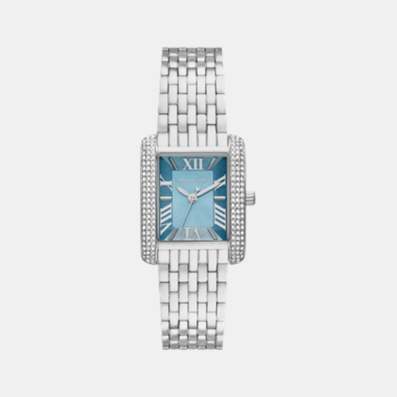 Women Quartz Blue Dial Analog Stainless Steel Watch MK4829