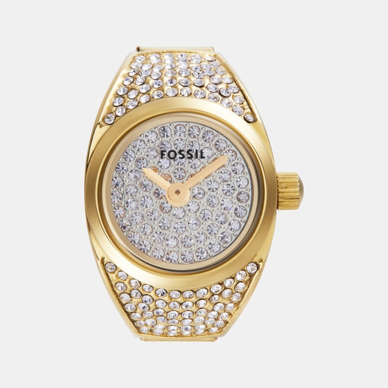 Women Quartz Gold Dial Analog Stainless Steel Watch ES5392