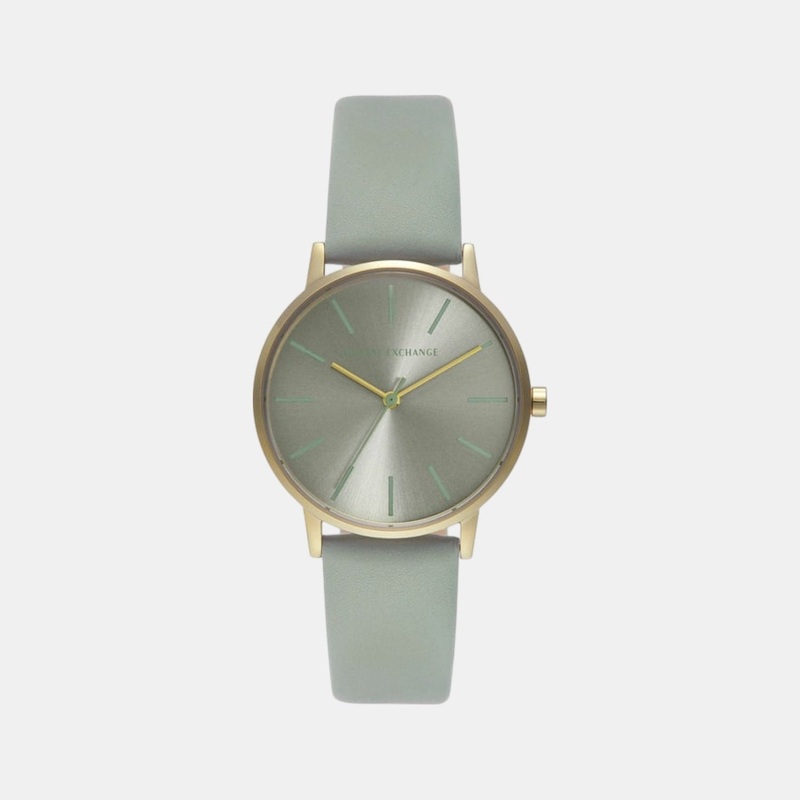 Women Quartz Grey Dial Analog Leather Watch AX5618