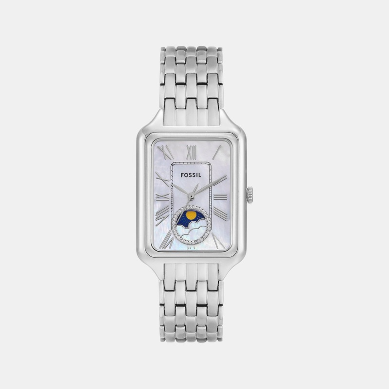 Women Quartz Mother Of Pearl Dial Analog Stainless Steel Watch ES5400