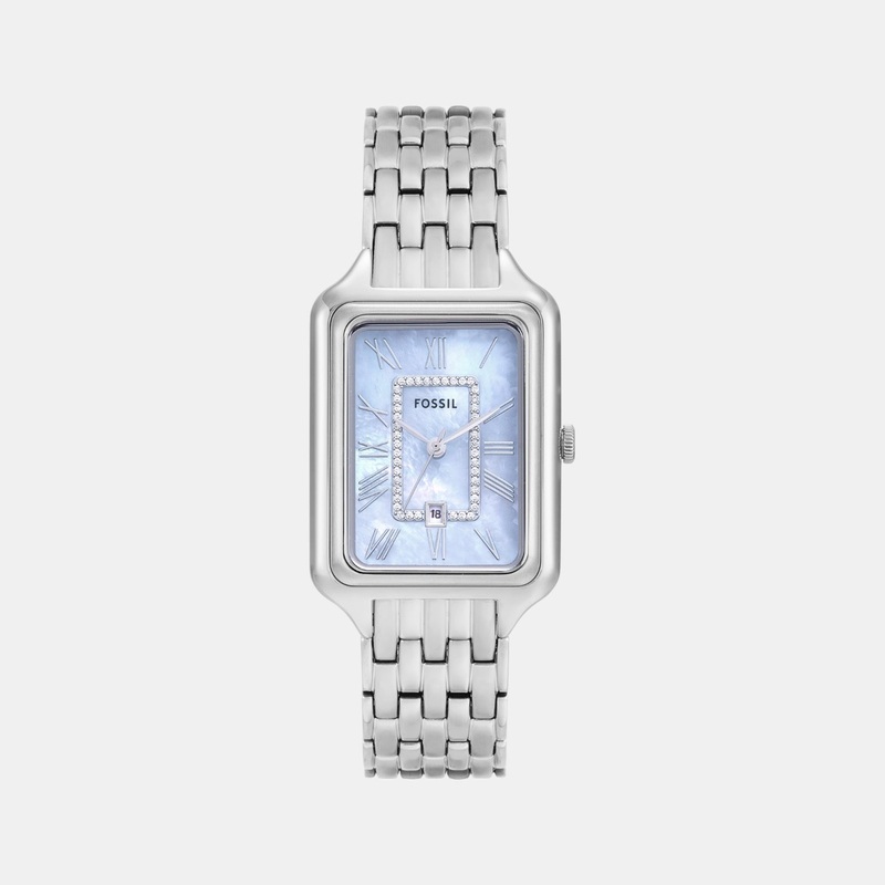 Women Quartz Mother Of Pearl Dial Analog Stainless Steel Watch ES5402